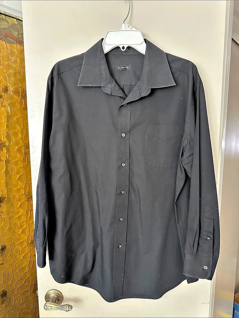George Men's Button Down Shirt in Black Size Large